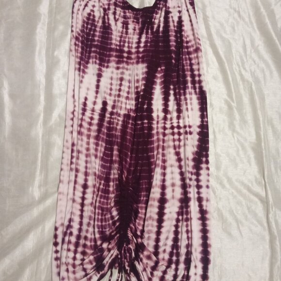 New Lane Bryant women's sleeveless burgundy tie-dye dress size14/16 rayon/spand - Picture 2 of 8